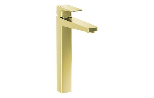 VitrA Root Square Tall Basin Mixer - Soft Gold